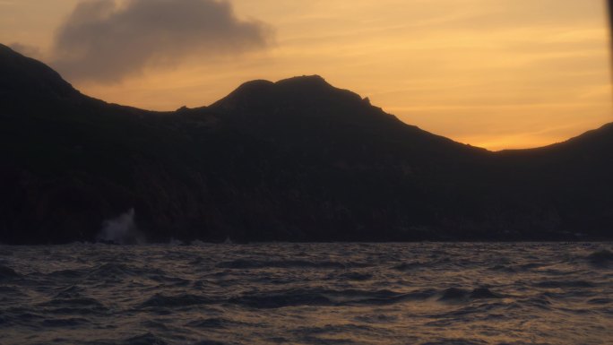 海上孤岛 悬崖 黄金时刻 电影感空镜