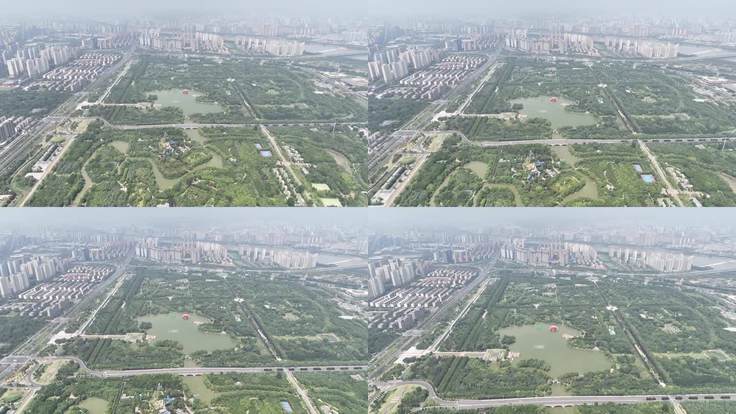 河南洛阳城市大景地标建筑城市空镜航拍