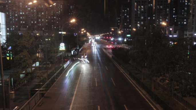 路、延时、夜景、北京、大兴