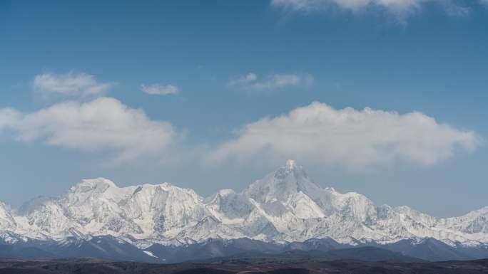 贡嘎雪山云彩延时