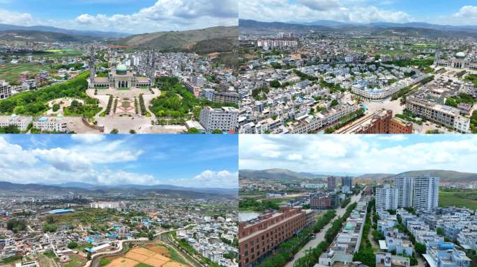 个旧市沙甸镇航拍