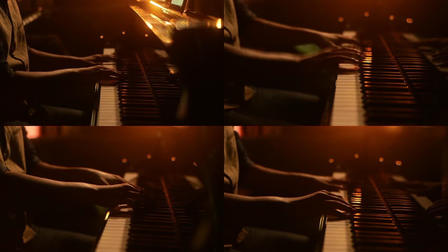 弹琴 钢琴 烛光里的钢琴 钢琴独奏