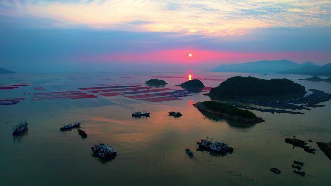 霞浦花竹 海上日出