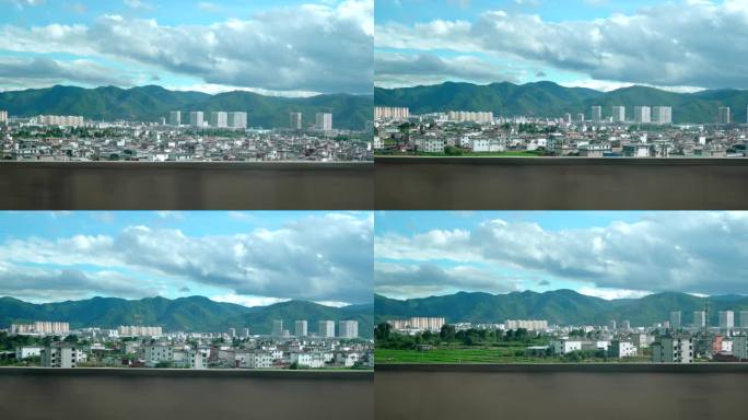 高速公路与城市风景，绕城高速