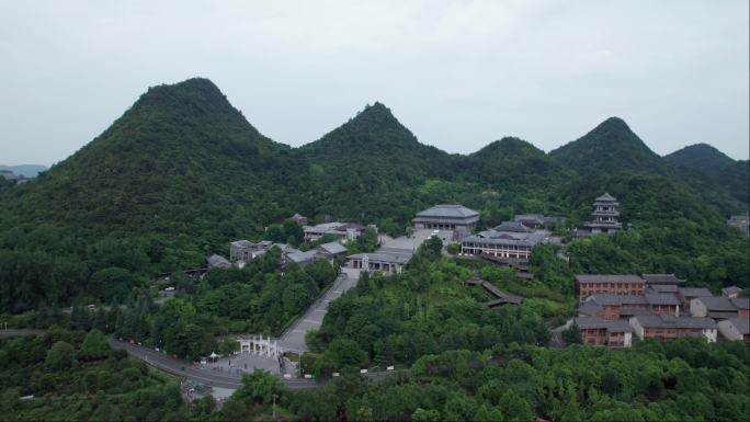 航拍贵阳市花溪区孔学堂