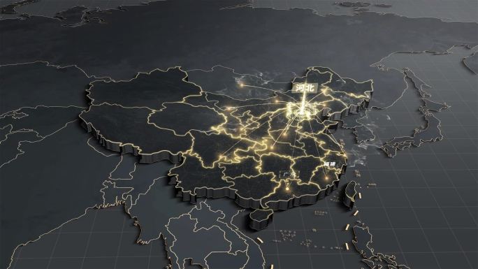 河北辐射中国地图