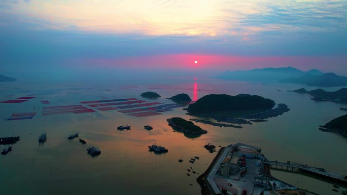 霞浦花竹日出 海上日出