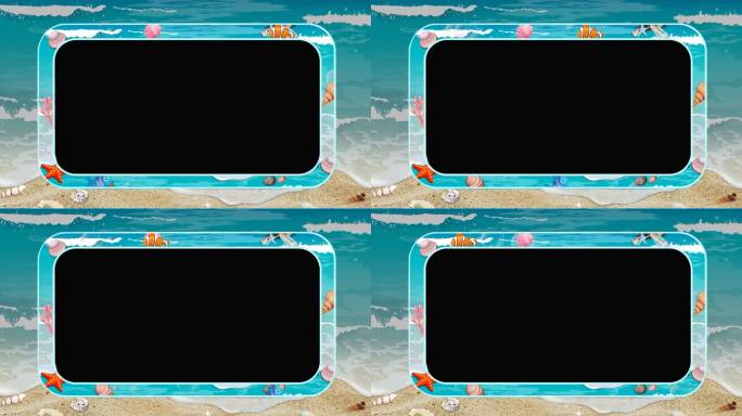海洋卡通边框视频框素材