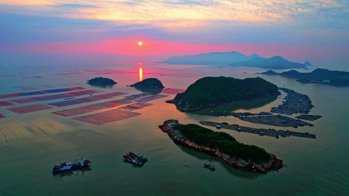 霞浦花竹 海上日出