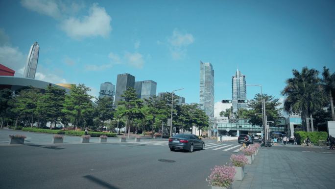 4K城市街头红绿灯路口带灰度视频素材