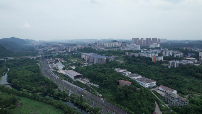 航拍贵阳市花溪区