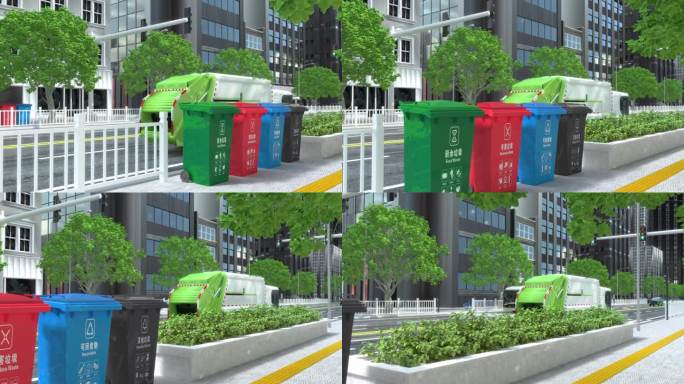 垃圾分类回收环卫车环保碳中和