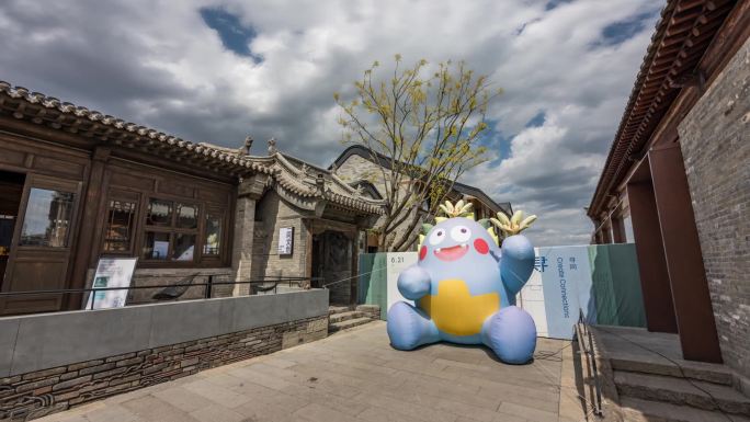 大同市平城区东南邑落地忘忧宝街景延时