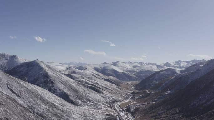 4k航拍西藏林拉高速此生必驾318雪山