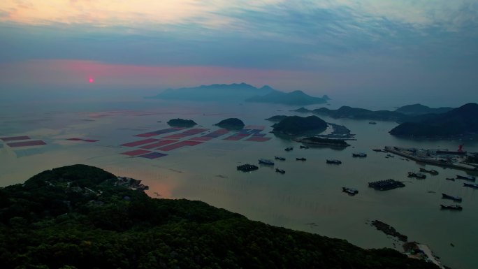 霞浦花竹 海上日出