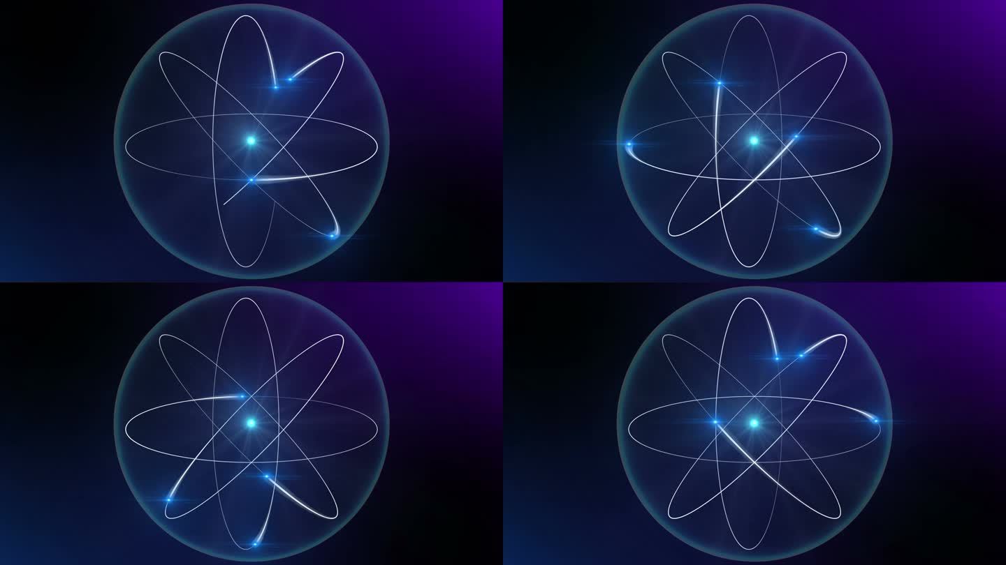 原子3d 模型的动画