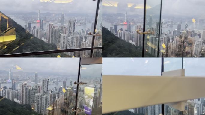 香港太平山顶扶梯视角
