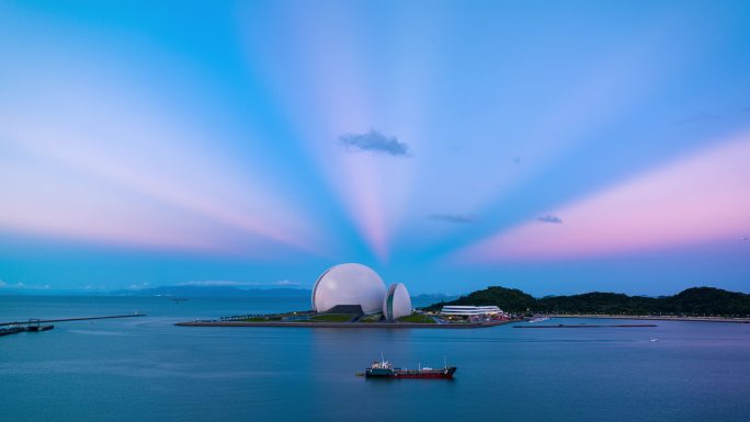 珠海大剧院/日月贝粉色光影4K