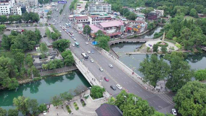 航拍贵阳市花溪区