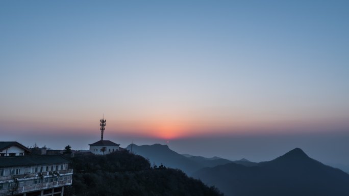 大洪山日落延时