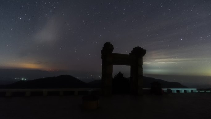 湖北天台山星空延时