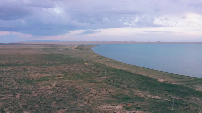 航拍青海湖国家重点风景名胜区尕海风光