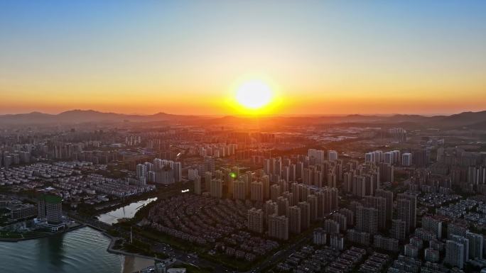 城市夕阳青岛夕阳