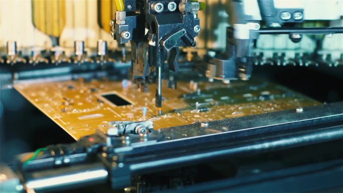机器生产印制电路板和芯片主板上的应用。
