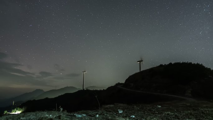 九宫山冬季星空延时