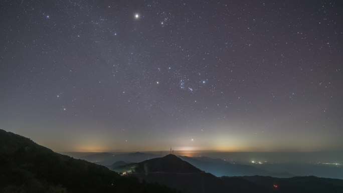 九宫山双子座流星雨延时