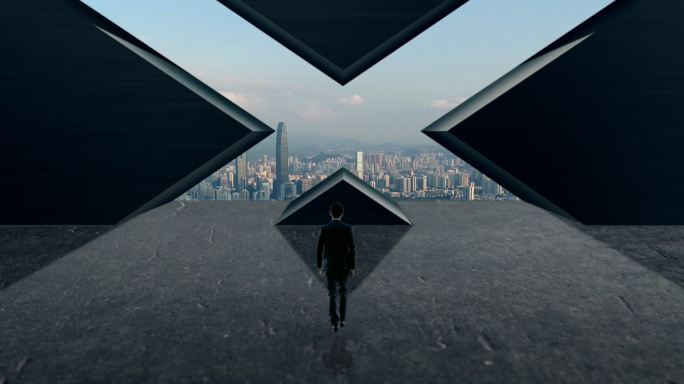 未来城市X门“话语权”片头AE模版
