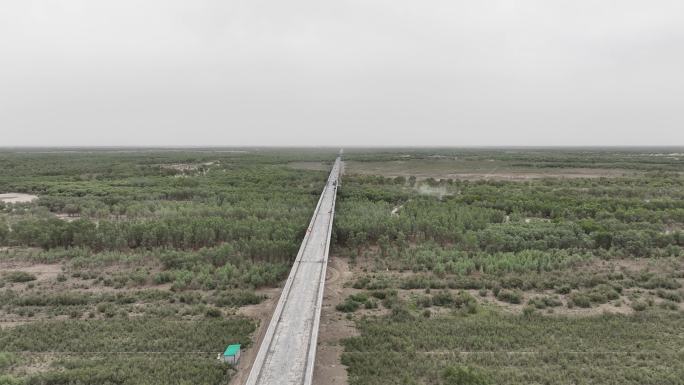 新疆图昆公路叶尔羌河特大桥航拍