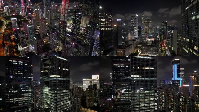 深圳加班繁忙都市夜景
