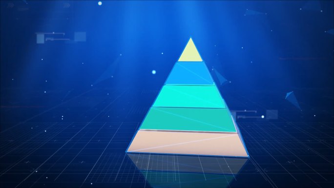 高端科技金字塔线框图文分类