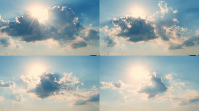 【4K】太阳光线拨云见日