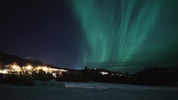 极光，北极光，北极光超过Volda，挪威