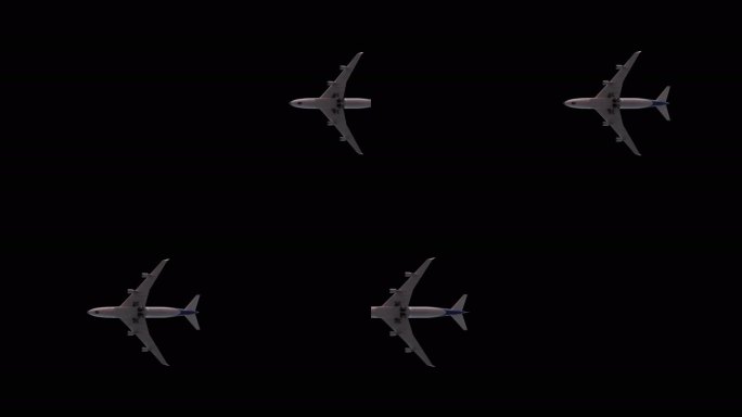 6K飞机空中飞过带透明alpha通道