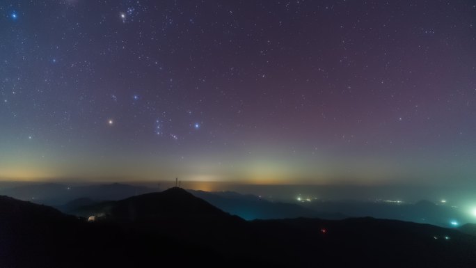 九宫山双子座流星雨延时