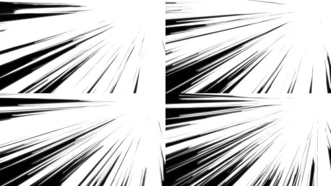动漫漫画速度线-黑色线条带通道