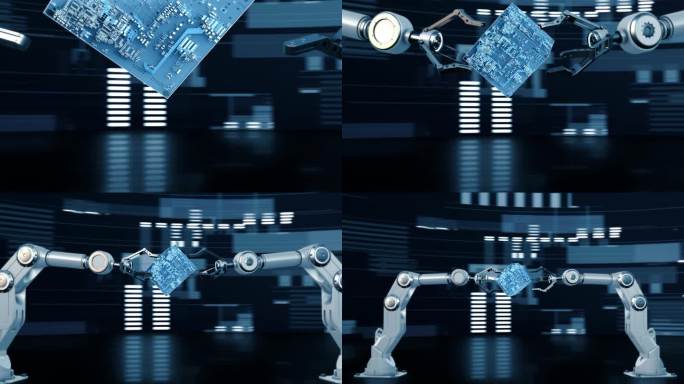 机械臂机械手人工智能机器人开场片头动画