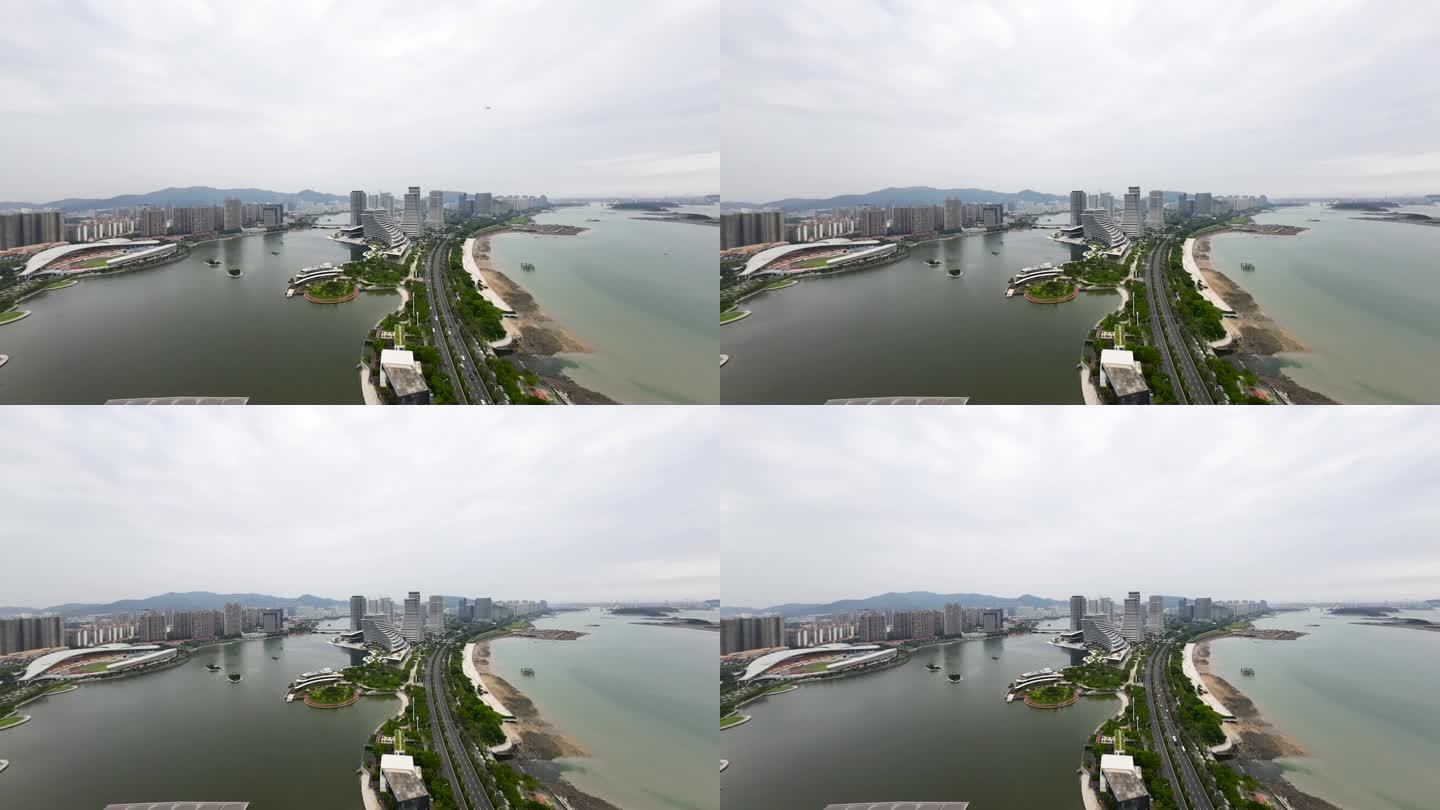 暴雨前的厦门城市风光延时摄影