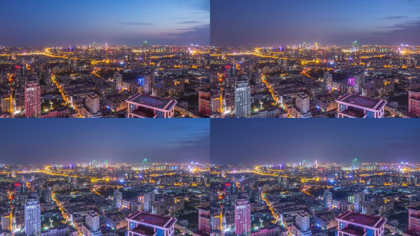 南京市夜景的时间差
