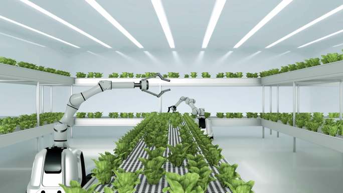 智能智慧绿色农业种植机械臂机械手人工智能