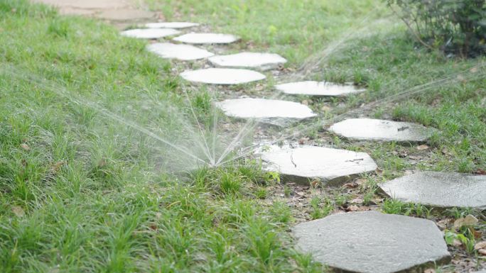 4k公园草坪农田自动化浇水灌溉系统