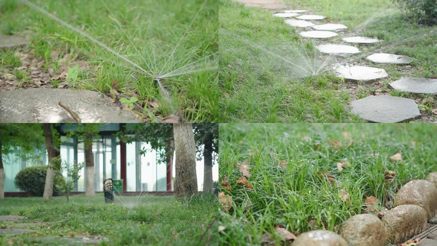 4k公园草坪农田自动化浇水灌溉系统