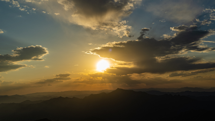 日落夕阳 日落晚霞延时