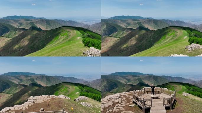 大同广灵甸顶山高山草甸航拍