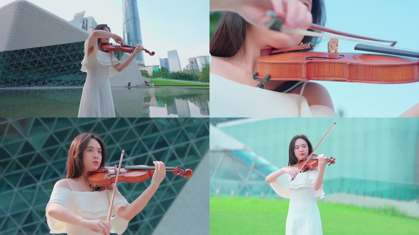 美女演奏小提琴