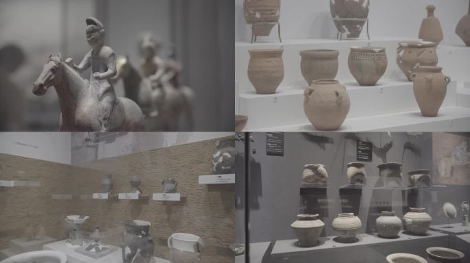 考古博物馆文物展示视频实灰片可调色
