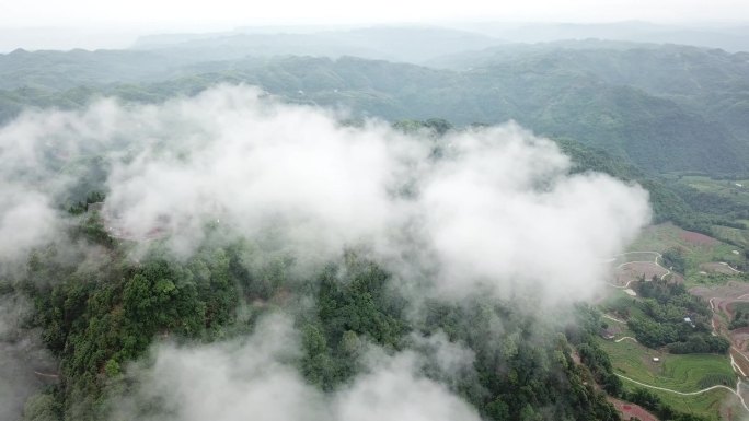 云海云层航拍视频素材山峦山峰山脊飞跃